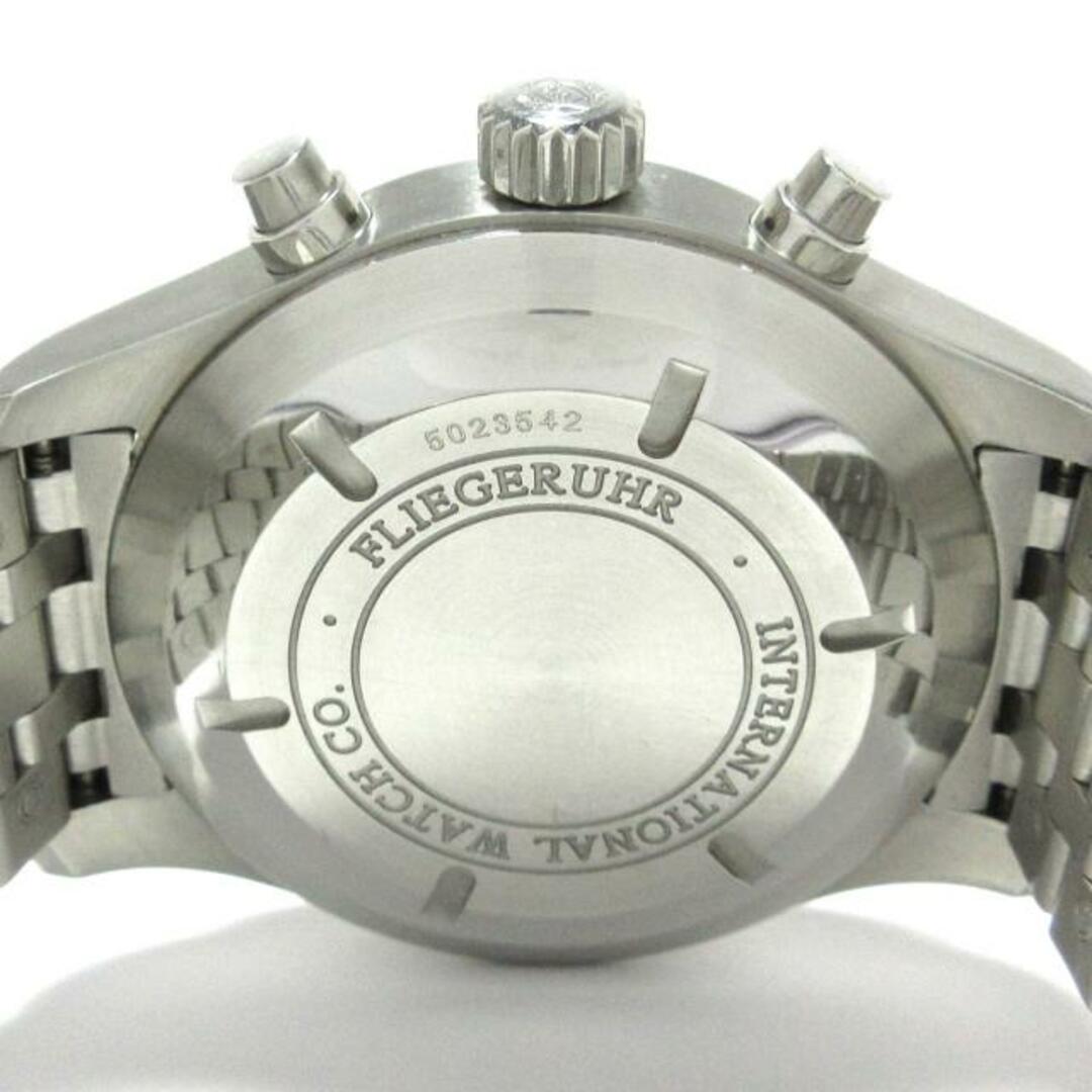 IWC(インターナショナルウォッチカンパニー)のIWC(INTERNATIONAL WATCH CO) 腕時計 パイロットウォッチ IW377704 メンズ SS/クロノグラフ 黒 メンズの時計(その他)の商品写真