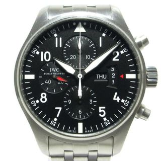 インターナショナルウォッチカンパニー(IWC)のIWC(INTERNATIONAL WATCH CO) 腕時計 パイロットウォッチ IW377704 メンズ SS/クロノグラフ 黒(その他)