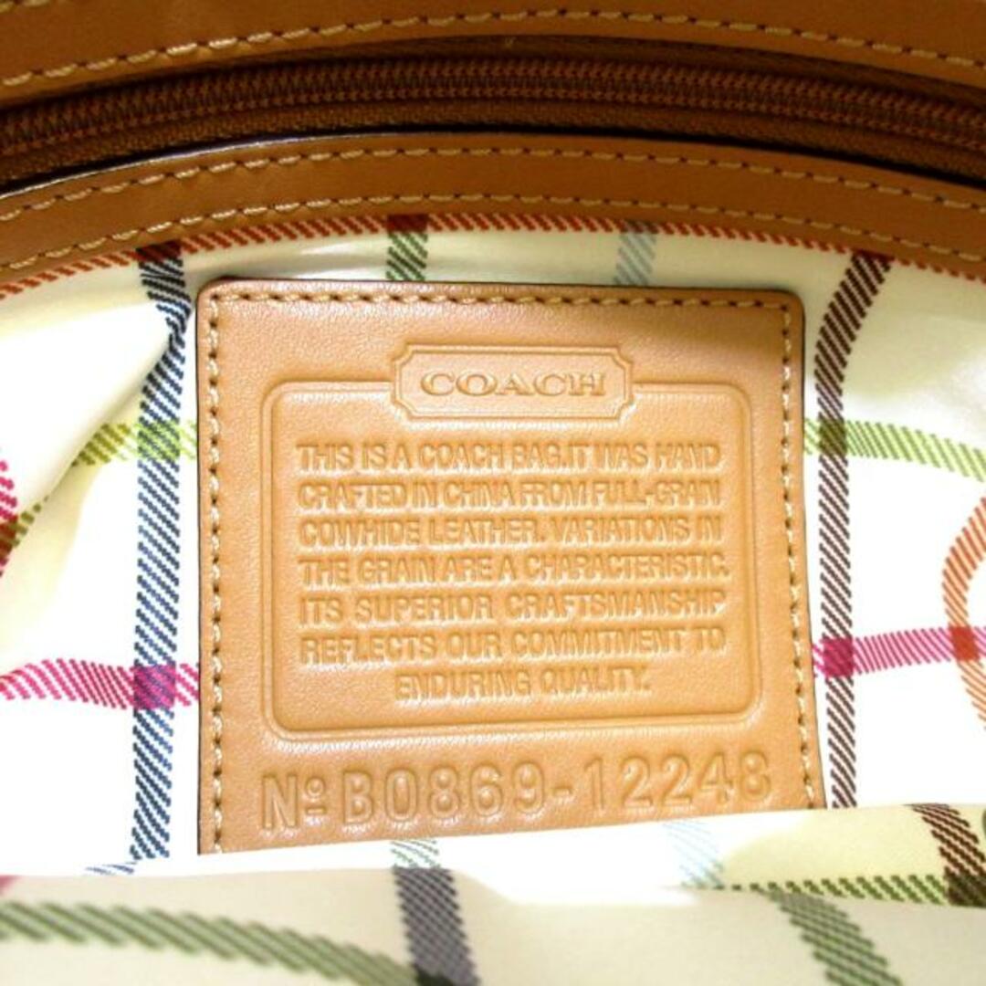 COACH(コーチ)のCOACH(コーチ) ショルダーバッグ エルゴレザープリーテッドフレームドサッチェル 12248 ライトブラウン がま口 レザー レディースのバッグ(ショルダーバッグ)の商品写真