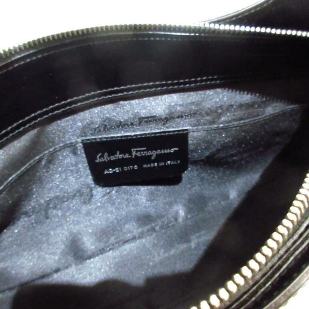 Salvatore Ferragamo(サルヴァトーレフェラガモ)のSalvatoreFerragamo(サルバトーレフェラガモ) ハンドバッグ ガンチーニ 黒 レザー レディースのバッグ(ハンドバッグ)の商品写真