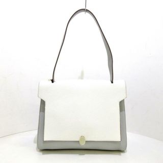 アニヤハインドマーチ(ANYA HINDMARCH)のAnya Hindmarch(アニヤハインドマーチ) ショルダーバッグ - ライトグレー×白 レザー(ショルダーバッグ)