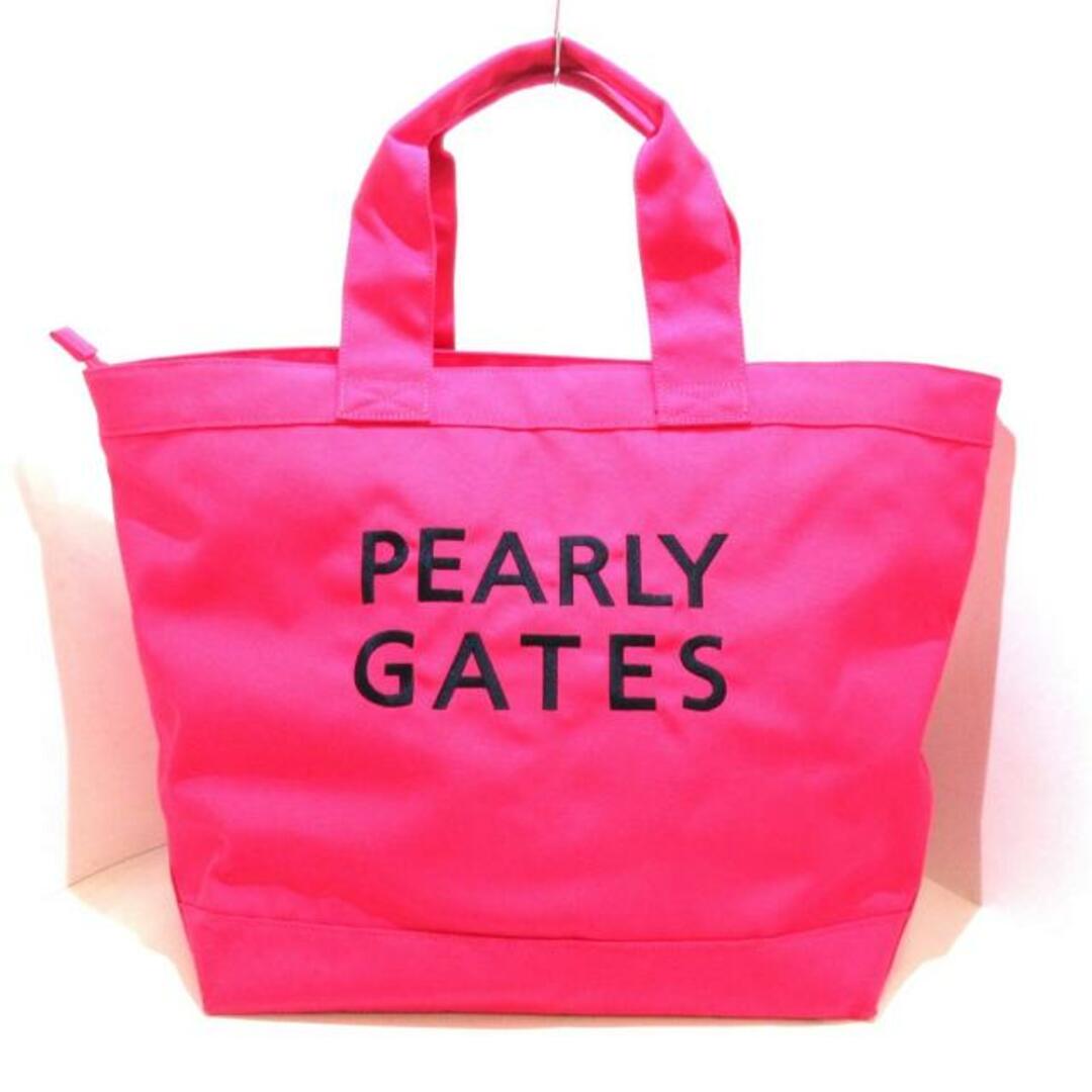 PEARLY GATES(パーリーゲイツ)のPEARLY GATES(パーリーゲイツ) ボストンバッグ美品  - ピンク×ブラック 本体ロックなし キャンバス レディースのバッグ(ボストンバッグ)の商品写真