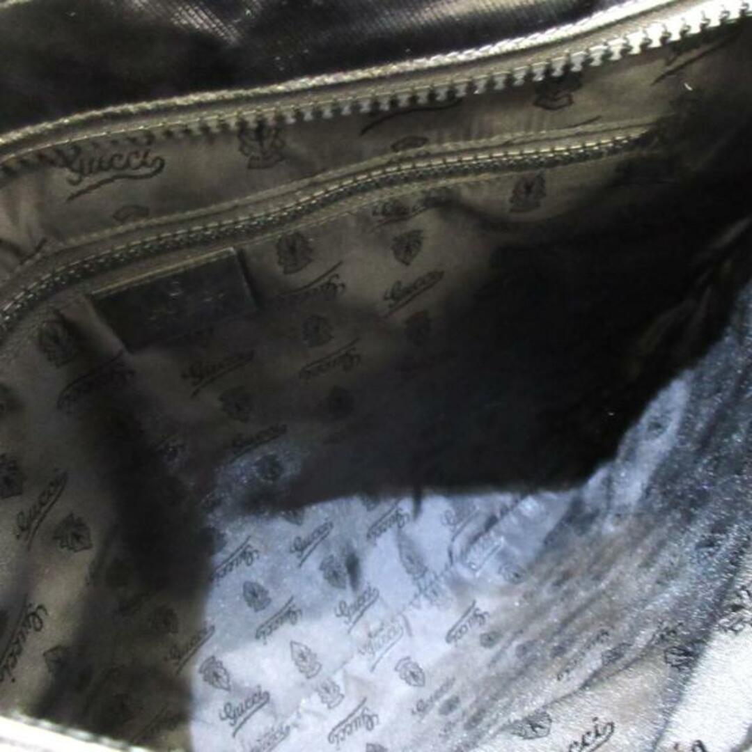 Gucci(グッチ)のGUCCI(グッチ) ショルダーバッグ クレストエンブレム ショルダーバッグ 181093 黒 コーティングキャンバス×レザー レディースのバッグ(ショルダーバッグ)の商品写真