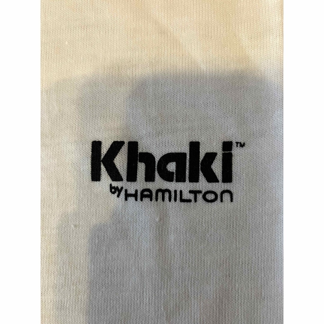 Hamilton(ハミルトン)のHAMILTON   Khaki  白Tシャツ　Ｌsize メンズのトップス(Tシャツ/カットソー(半袖/袖なし))の商品写真