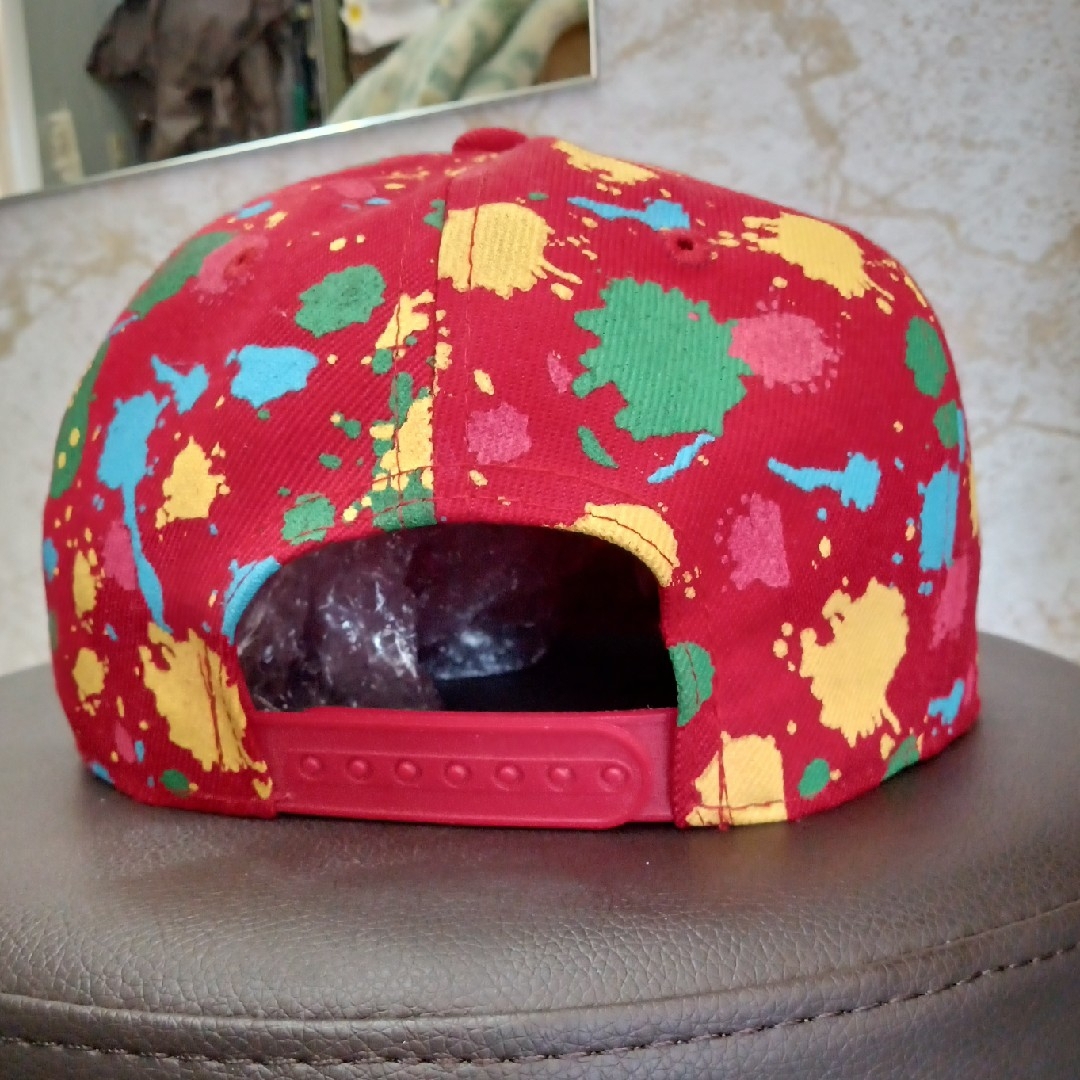 ペイントスナップバックキャップ帽 メンズの帽子(キャップ)の商品写真