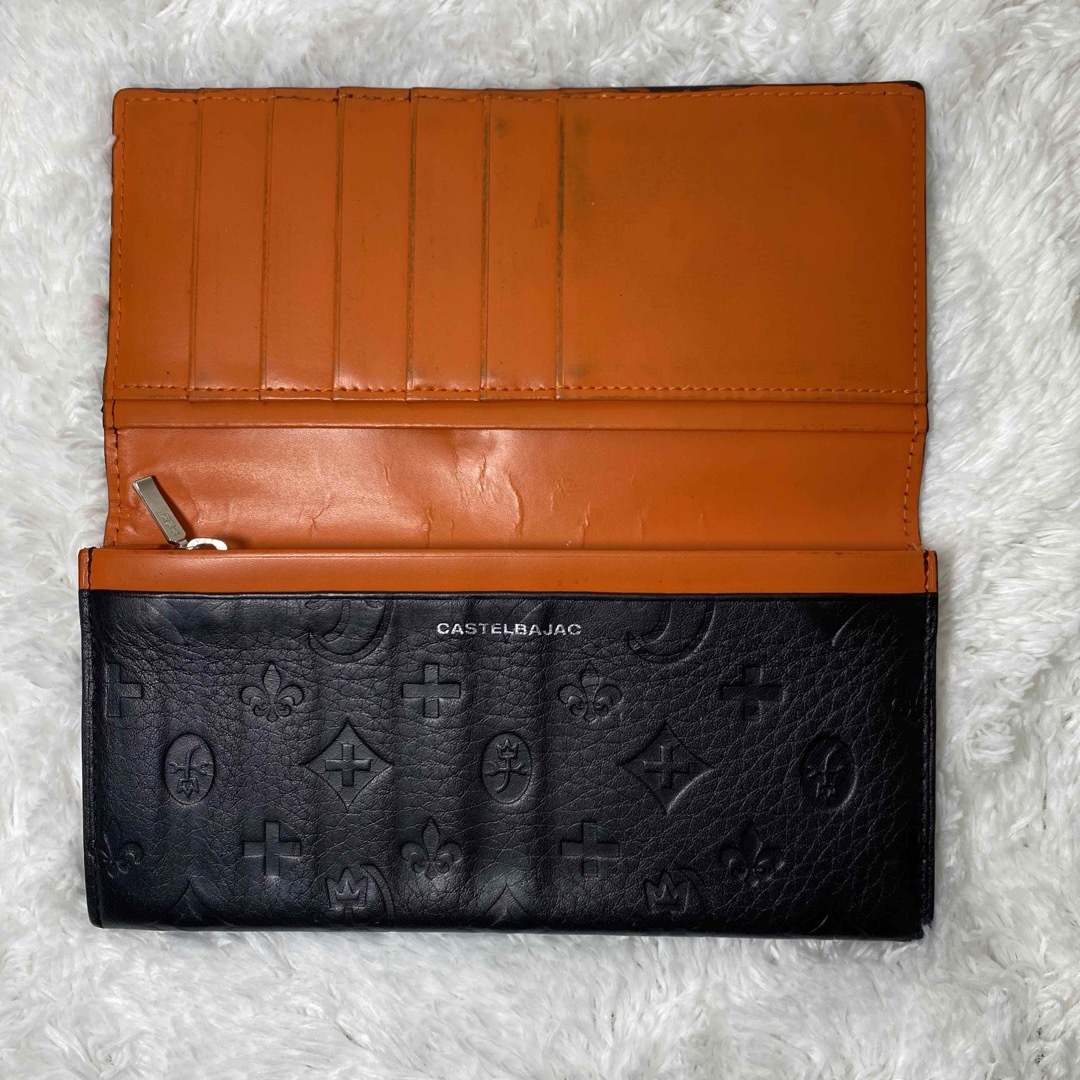 CASTELBAJAC(カステルバジャック)のカステルバジャック長財布 二つ折りマルセル 型押し ロゴブラック  メンズのファッション小物(長財布)の商品写真