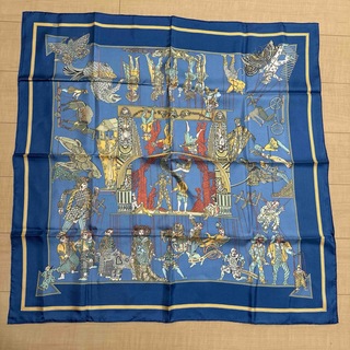 エルメス(Hermes)のHERMES エルメス　カレ90　マリオネットの時間　スカーフ　シルク(バンダナ/スカーフ)