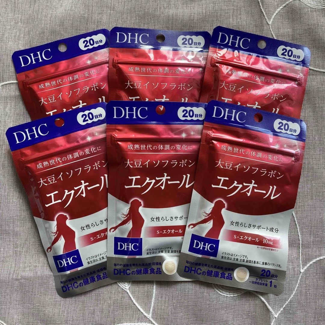 DHC(ディーエイチシー)のDHC  大豆イソフラボン　エクオール　20日分×6袋 食品/飲料/酒の食品/飲料/酒 その他(その他)の商品写真