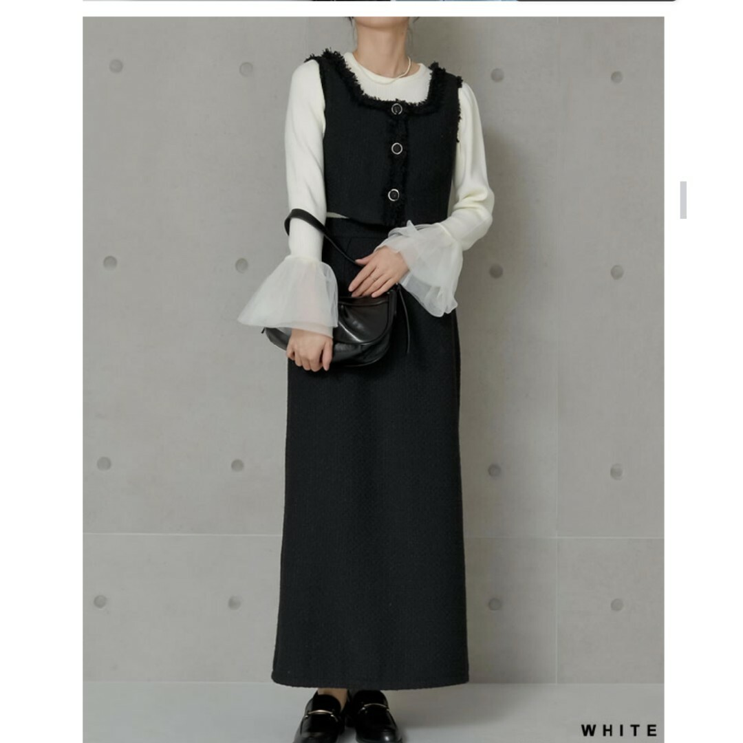 Re:EDIT(リエディ)の美品★リエディ★袖フリルカットソー★大人気★販売中 レディースのトップス(カットソー(長袖/七分))の商品写真