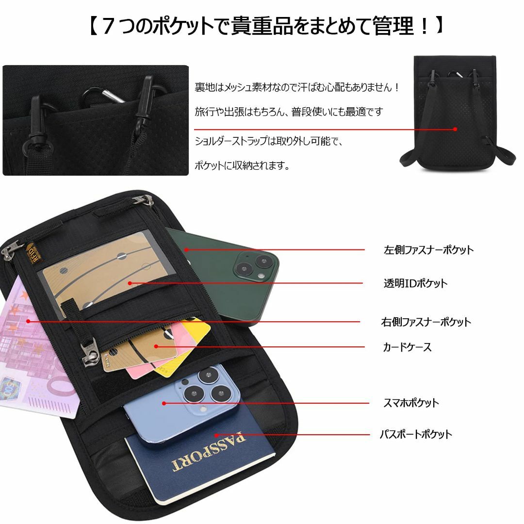 色:ダークグリーン-HZB01Clakllie パスポートケース 首下げ R その他のその他(その他)の商品写真