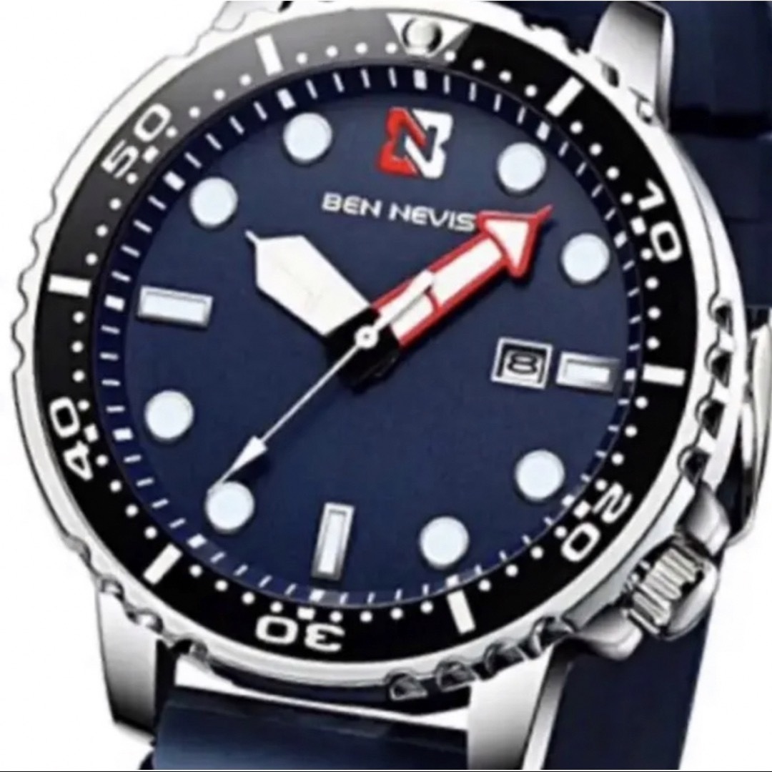新品 BEN NEVIS ダイバータイプウォッチ ネイビーフェイス メンズ腕時計 メンズの時計(腕時計(アナログ))の商品写真