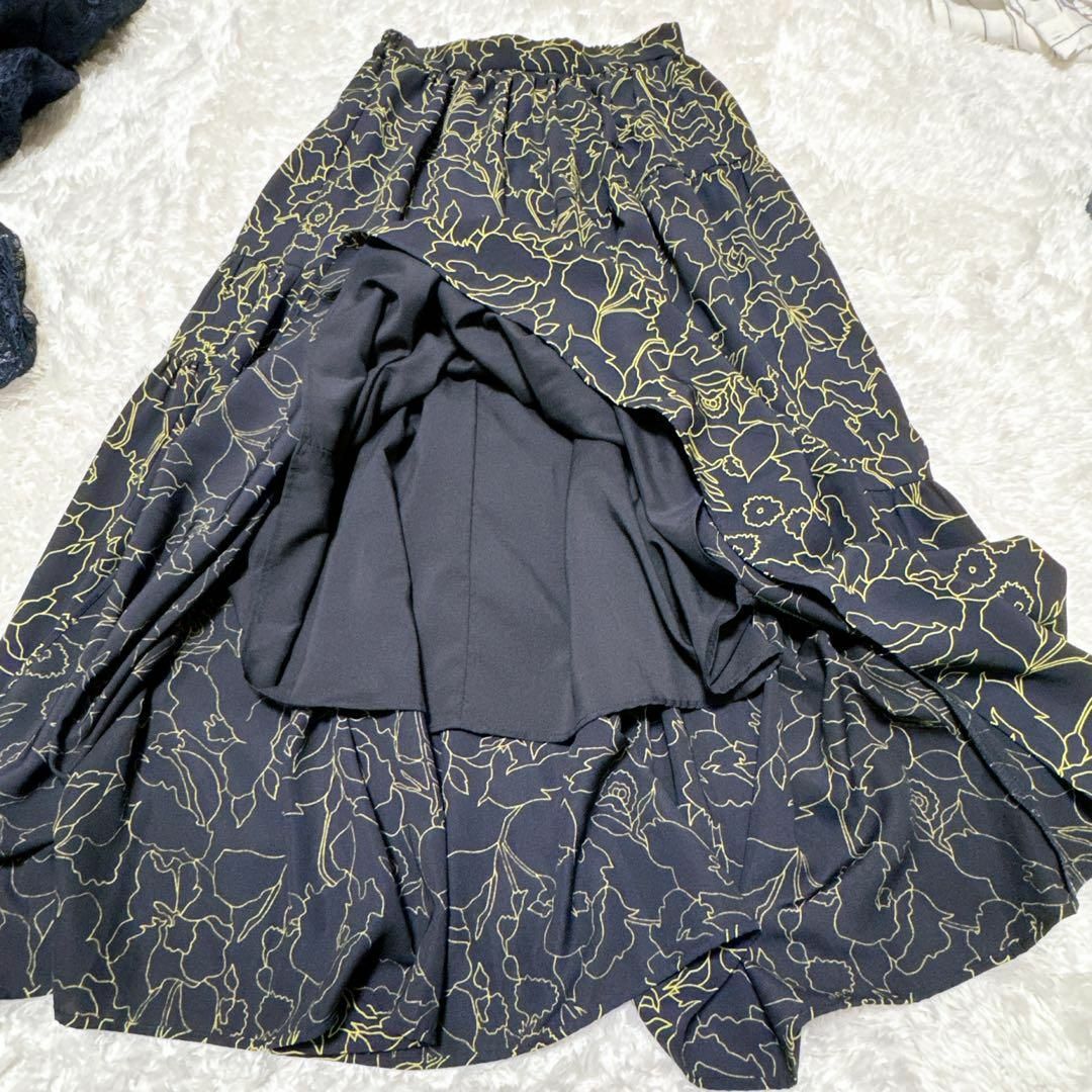 AuieF(アウィーエフ)の【美品】 ティアード スカート マキシ丈 フレア レディースのスカート(ロングスカート)の商品写真