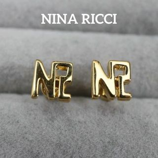 ニナリッチ(NINA RICCI)の【匿名配送】NINA RICCI ニナリッチ ピアス ゴールド シンプル ロゴ(ピアス)