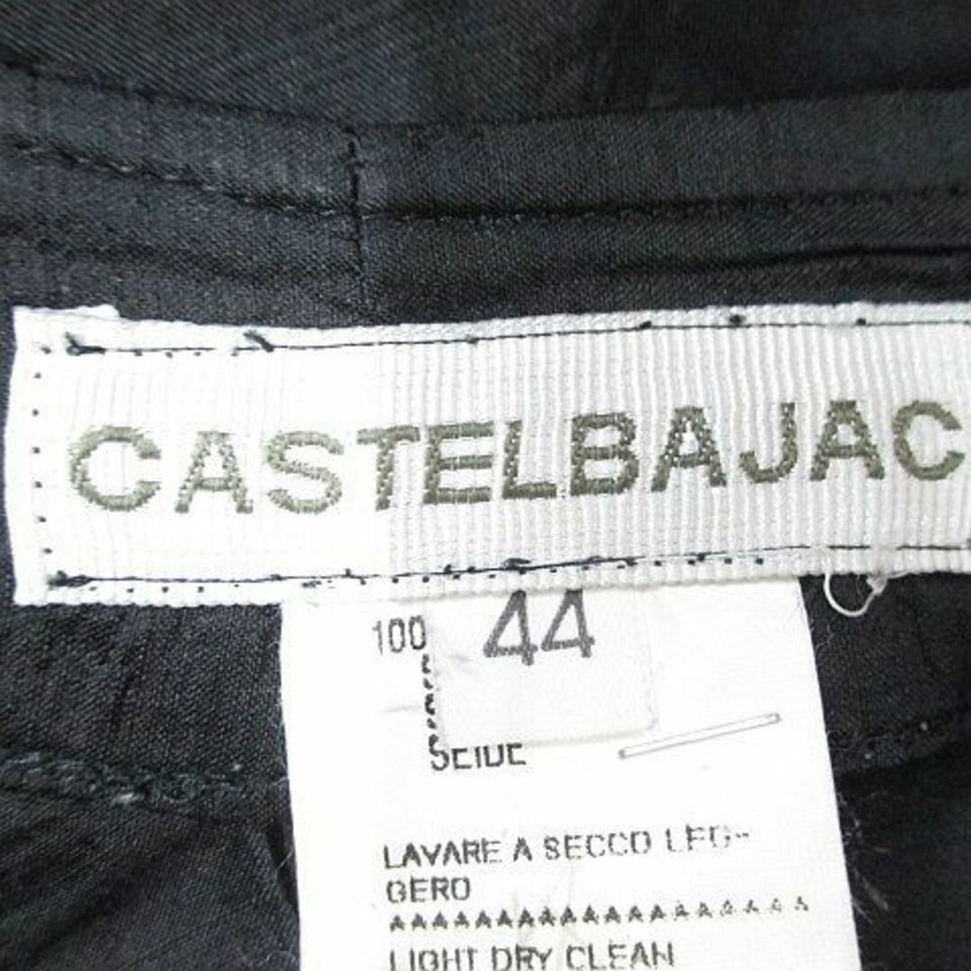 CASTELBAJAC(カステルバジャック)のカステルバジャック アンクル丈 ワイドパンツ ジップフライ 絹 シルク 44 黒 レディースのパンツ(その他)の商品写真