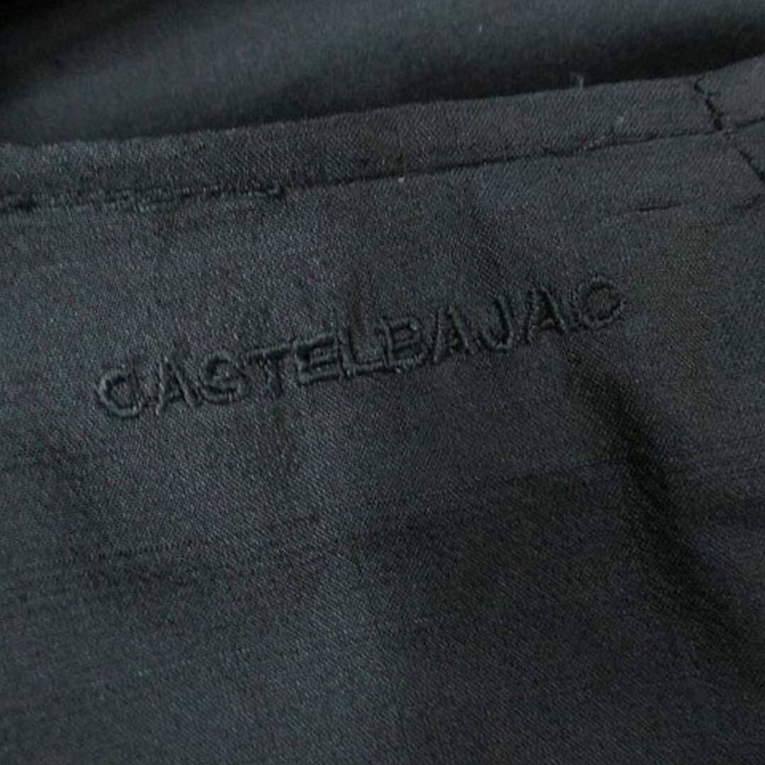 CASTELBAJAC(カステルバジャック)のカステルバジャック アンクル丈 ワイドパンツ ジップフライ 絹 シルク 44 黒 レディースのパンツ(その他)の商品写真