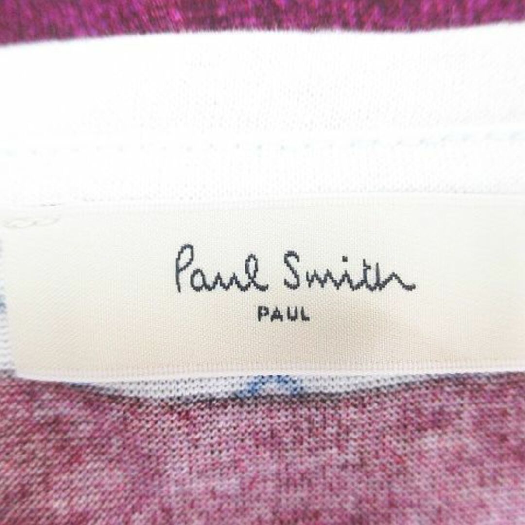 Paul Smith(ポールスミス)のポールスミス だまし絵プリント 半袖 Tシャツ カットソー プリント S 紫 綿 レディースのトップス(カットソー(半袖/袖なし))の商品写真