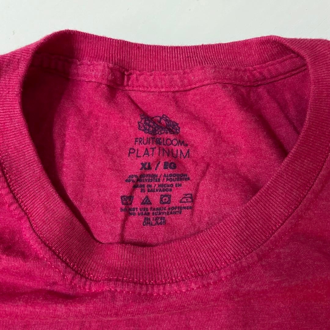 FRUIT OF THE LOOM(フルーツオブザルーム)のUS 古着 fruit of the loom Tシャツ　ピンク　SISTAKB メンズのトップス(Tシャツ/カットソー(半袖/袖なし))の商品写真