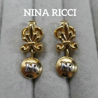 NINA RICCI - 【匿名配送】NINA RICCI ニナリッチ イヤリング ゴールド ロゴ