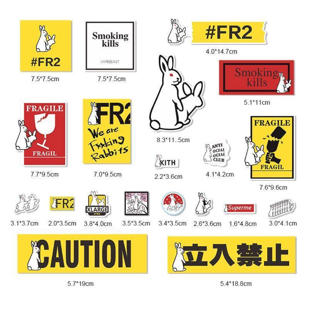 FR2 ステッカー 防水シール 20＋2枚 エンタメ/ホビーのおもちゃ/ぬいぐるみ(キャラクターグッズ)の商品写真