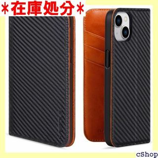 VISOUL iPhone14 ケース 手帳型 本革 ne ー．オレンジ 533