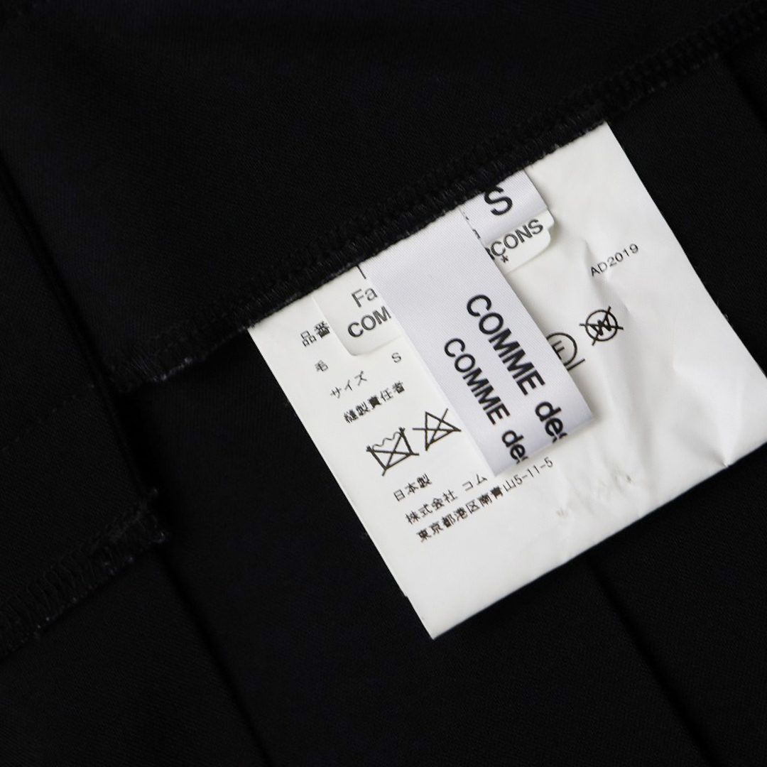 COMME des GARCONS(コムデギャルソン)の美品 2019AW コムコム コムデギャルソン COMME des GARCONS ウールギャバ ポケット付きプリーツワンピースS/ブラック【2400013799461】 レディースのワンピース(その他)の商品写真