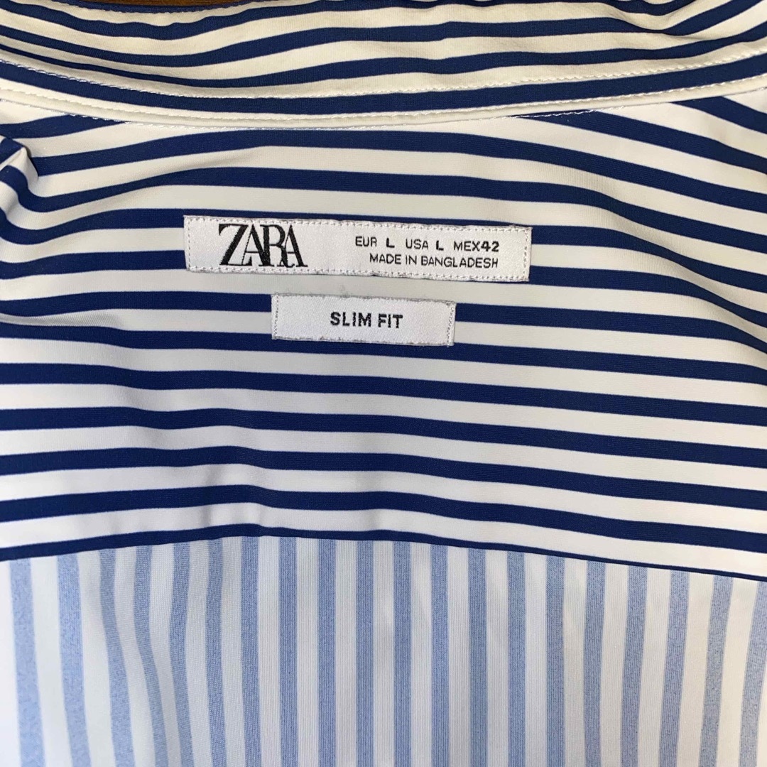 ZARA(ザラ)のZARA メンズストライプシャツ　L メンズのトップス(シャツ)の商品写真