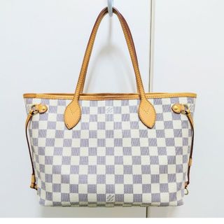 ルイヴィトン(LOUIS VUITTON)のヴィトン　ルイヴィトン　バッグ　ネヴァーフルPM　トートバッグ　アズール　白(トートバッグ)