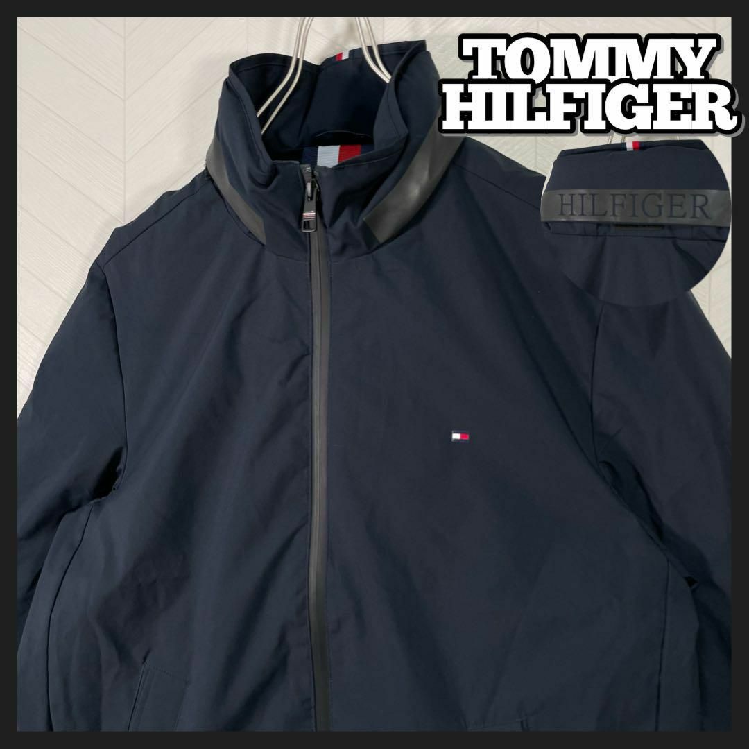 TOMMY HILFIGER(トミーヒルフィガー)の美品 トミーヒルフィガー ナイロンジャケット 撥水 ストレッチ 防風 袖ロゴ メンズのジャケット/アウター(ナイロンジャケット)の商品写真