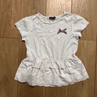 ベベ(BeBe)のBeBe Tシャツ　白120cm(Tシャツ/カットソー)