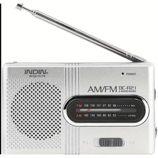 ポータブルラジオ　ポケットラジオ　AM FM  緊急時　防災　新品(ラジオ)