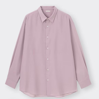 GU - イージーケアシアーオーバーサイズシャツ(長袖)