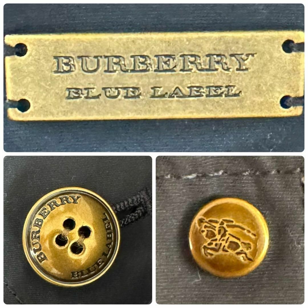 BURBERRY BLUE LABEL(バーバリーブルーレーベル)のバーバリーブルーレーベル ナイロンジャケット スプリングコート 2Way 紺38 レディースのジャケット/アウター(その他)の商品写真