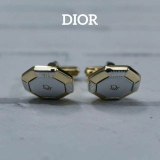 クリスチャンディオール(Christian Dior)の【匿名配送】 DIOR ディオール カフス ゴールド ロゴ シルバー(カフリンクス)