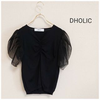 ディーホリック(dholic)の☆pada様専用☆DHOLIC チュールシアースリーブ　ニットトップス(ニット/セーター)