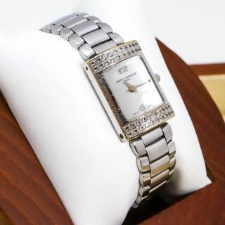 ◆稼働 SAINT HONORE 腕時計 ラインストーン 新品電池 レディースy(腕時計)