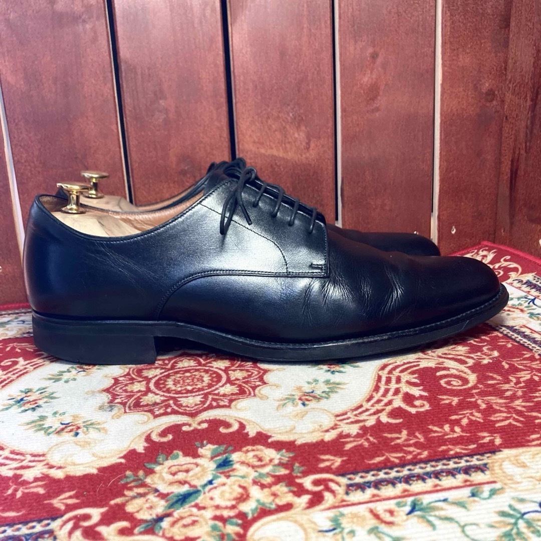 asicsランウォーク黒レザー外羽根GORE-TEXプレーントゥ27cm メンズの靴/シューズ(ドレス/ビジネス)の商品写真