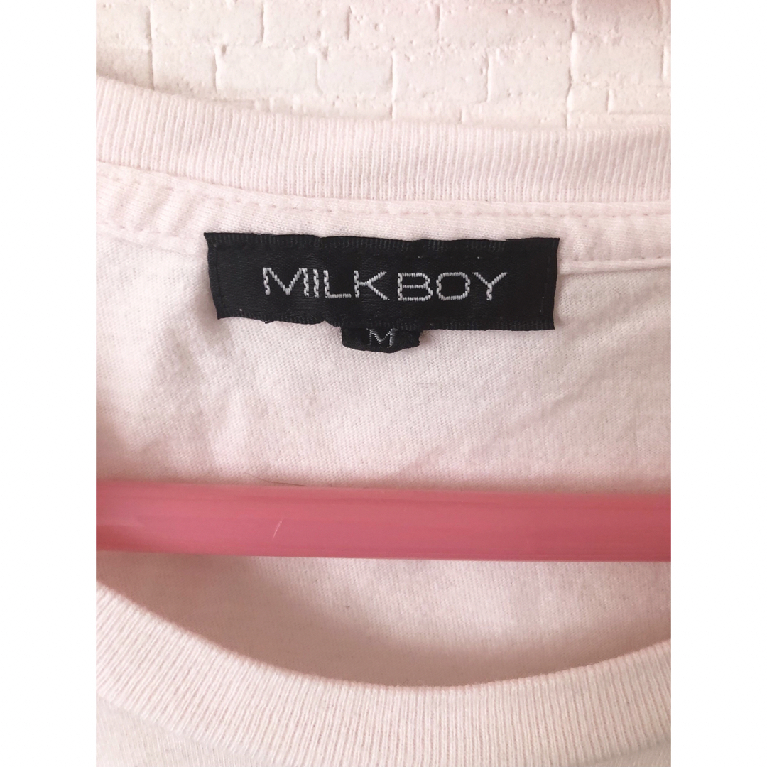 MILKBOY(ミルクボーイ)のmilkboy ミルクボーイ cat キャット 猫 ネコ Tシャツ ピンク レディースのトップス(Tシャツ(半袖/袖なし))の商品写真