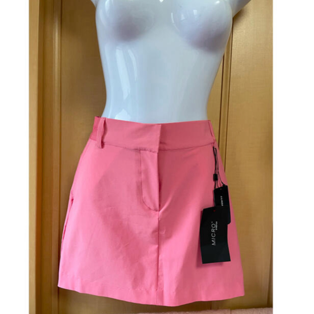 J.LINDEBERG(ジェイリンドバーグ)のリンドバーグ　レディースゴルフウェア　スカート　インナーパンツ付き　夏物ピンク スポーツ/アウトドアのゴルフ(ウエア)の商品写真