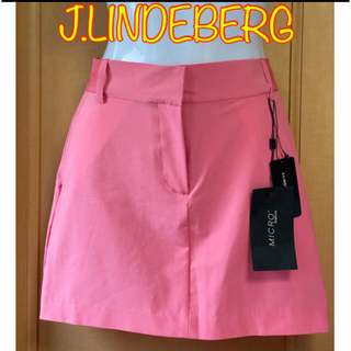 ジェイリンドバーグ(J.LINDEBERG)のリンドバーグ　レディースゴルフウェア　スカート　インナーパンツ付き　夏物ピンク(ウエア)