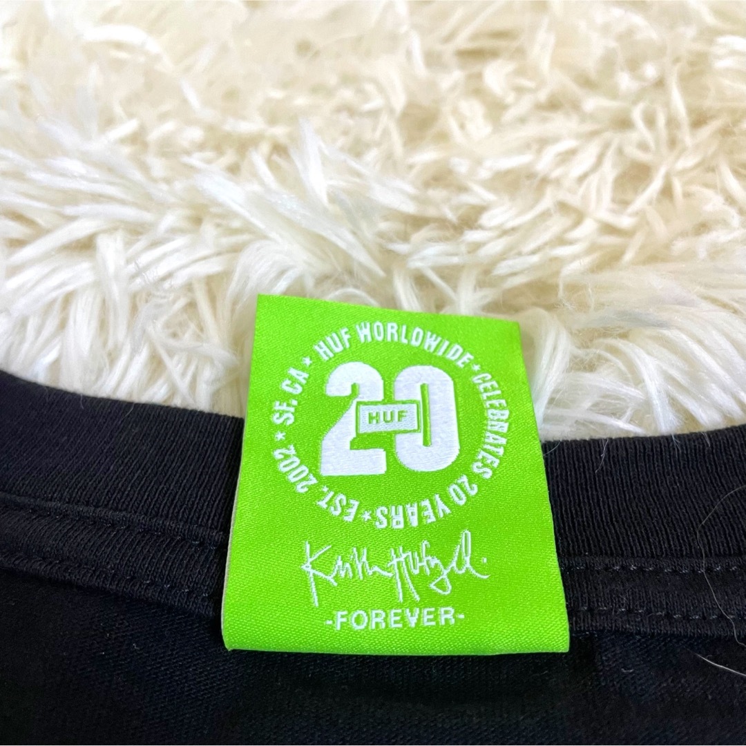 HUF(ハフ)のHUF　Tシャツ　半袖　黒　WEED刺繍　ポケット　20周年　入手困難　M メンズのトップス(Tシャツ/カットソー(半袖/袖なし))の商品写真