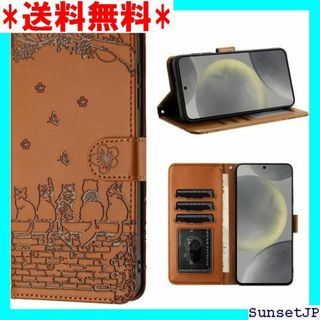 ☆新品☆ Galaxy S24 ケース 手帳型 おしゃれ ークブラウン 222(その他)