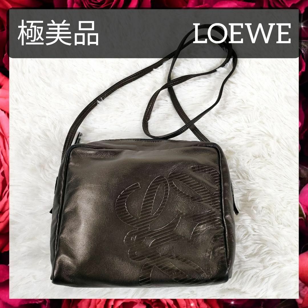 LOEWE(ロエベ)の極美品 ロエベ ショルダーバッグ アナグラム レザー クロスボディ ポシェット レディースのバッグ(ショルダーバッグ)の商品写真