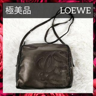 LOEWE - 極美品 ロエベ ショルダーバッグ アナグラム レザー クロスボディ ポシェット