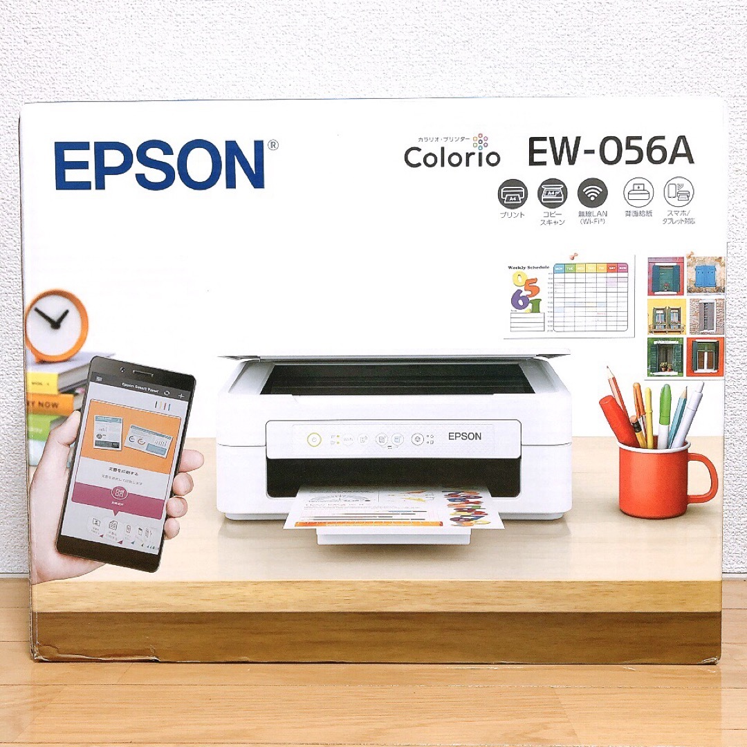 EPSON(エプソン)のプリンター 本体 EW-056A 未使用 エプソン コピー機 スキャナ DH55 スマホ/家電/カメラのPC/タブレット(PC周辺機器)の商品写真