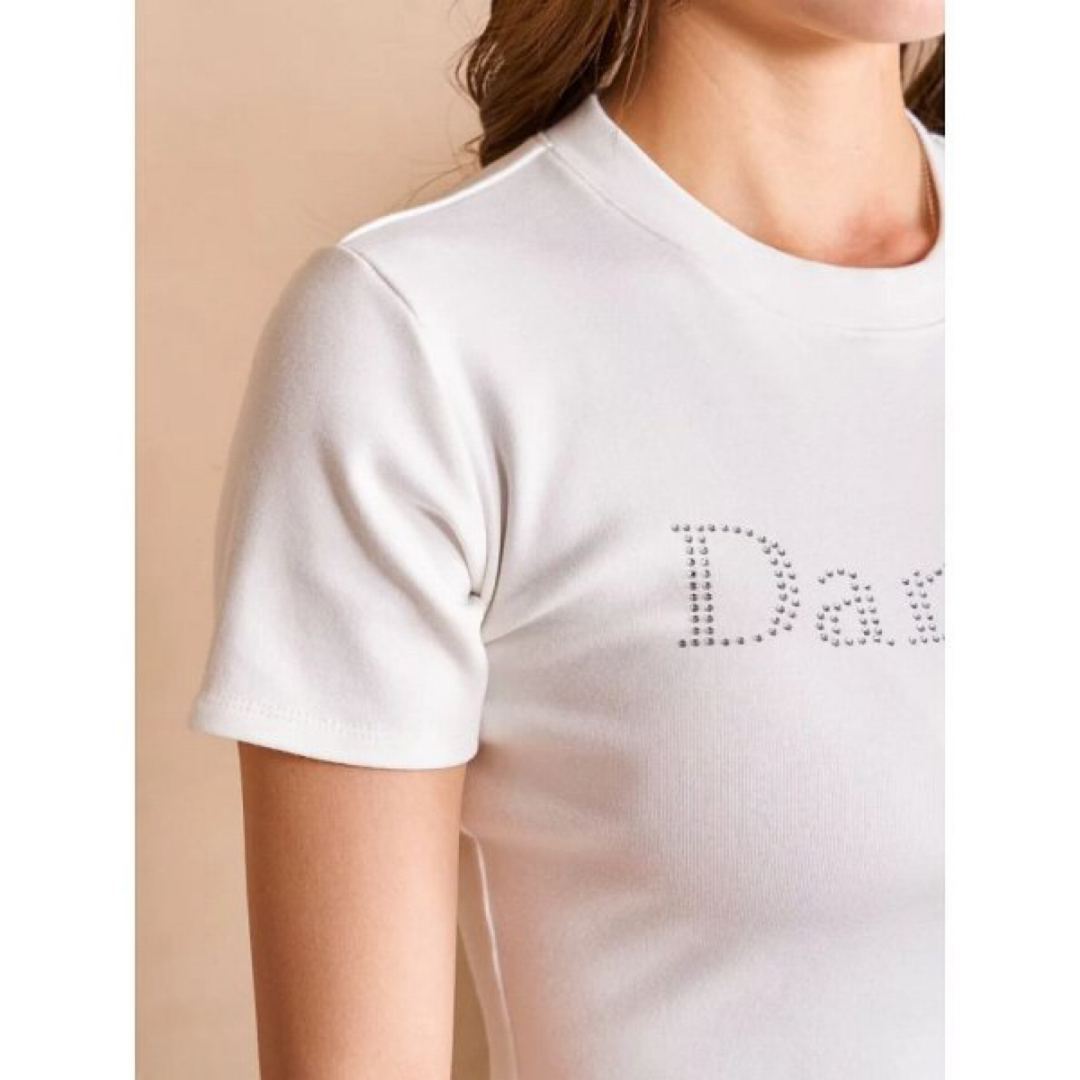 Darich(ダーリッチ)の新品タグ付き ダーリッチ ラインストーンショートTシャツ ブラック 黒 メンズのトップス(Tシャツ/カットソー(半袖/袖なし))の商品写真