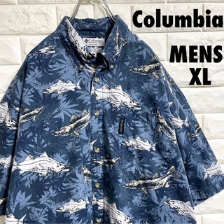 Columbia - コロンビア　アロハシャツ　魚　フィッシュ柄　メンズXLサイズ