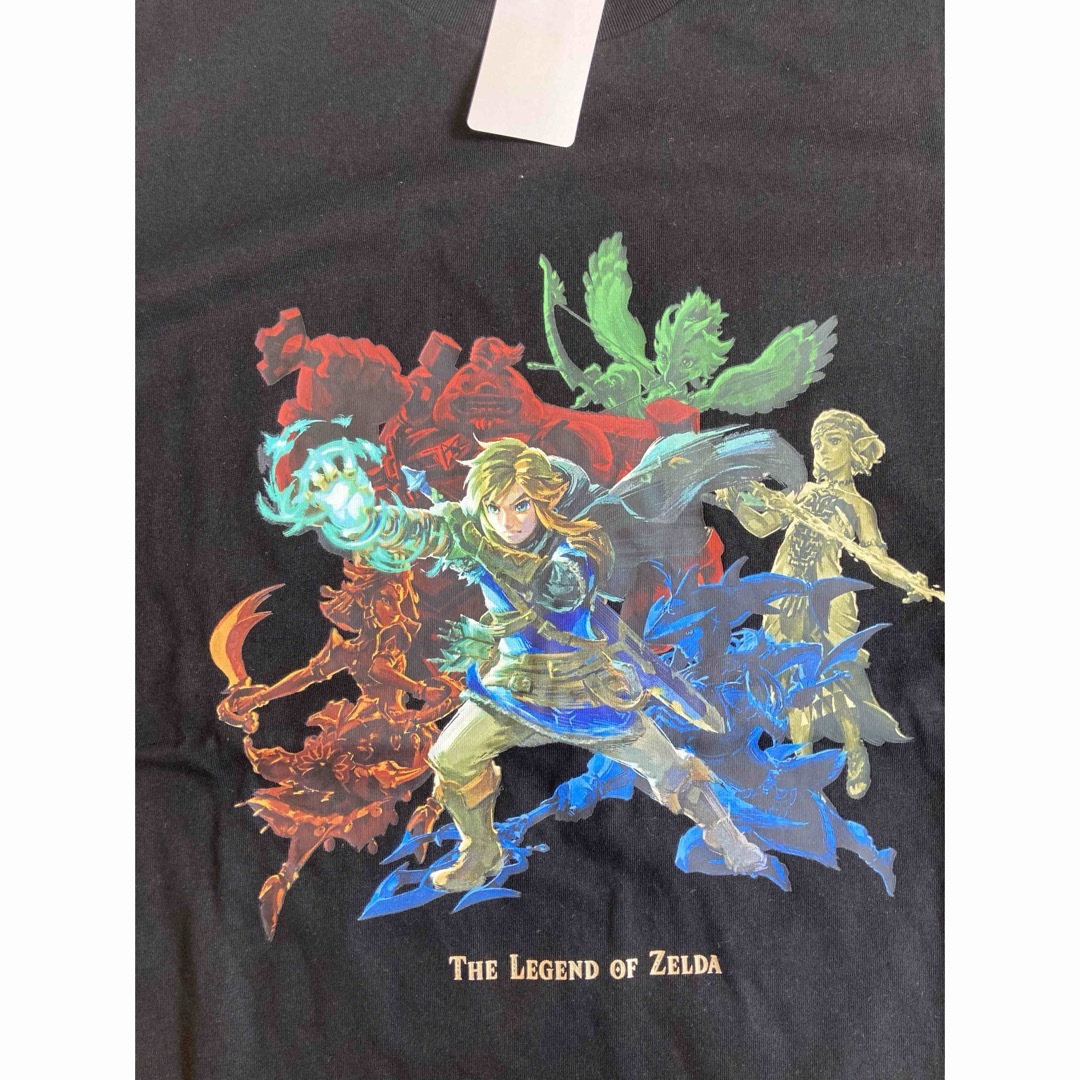 XXSサイズ】ゼルダの伝説 ブラック　センターロゴ　 ユニクロTシャツ メンズのトップス(Tシャツ/カットソー(半袖/袖なし))の商品写真