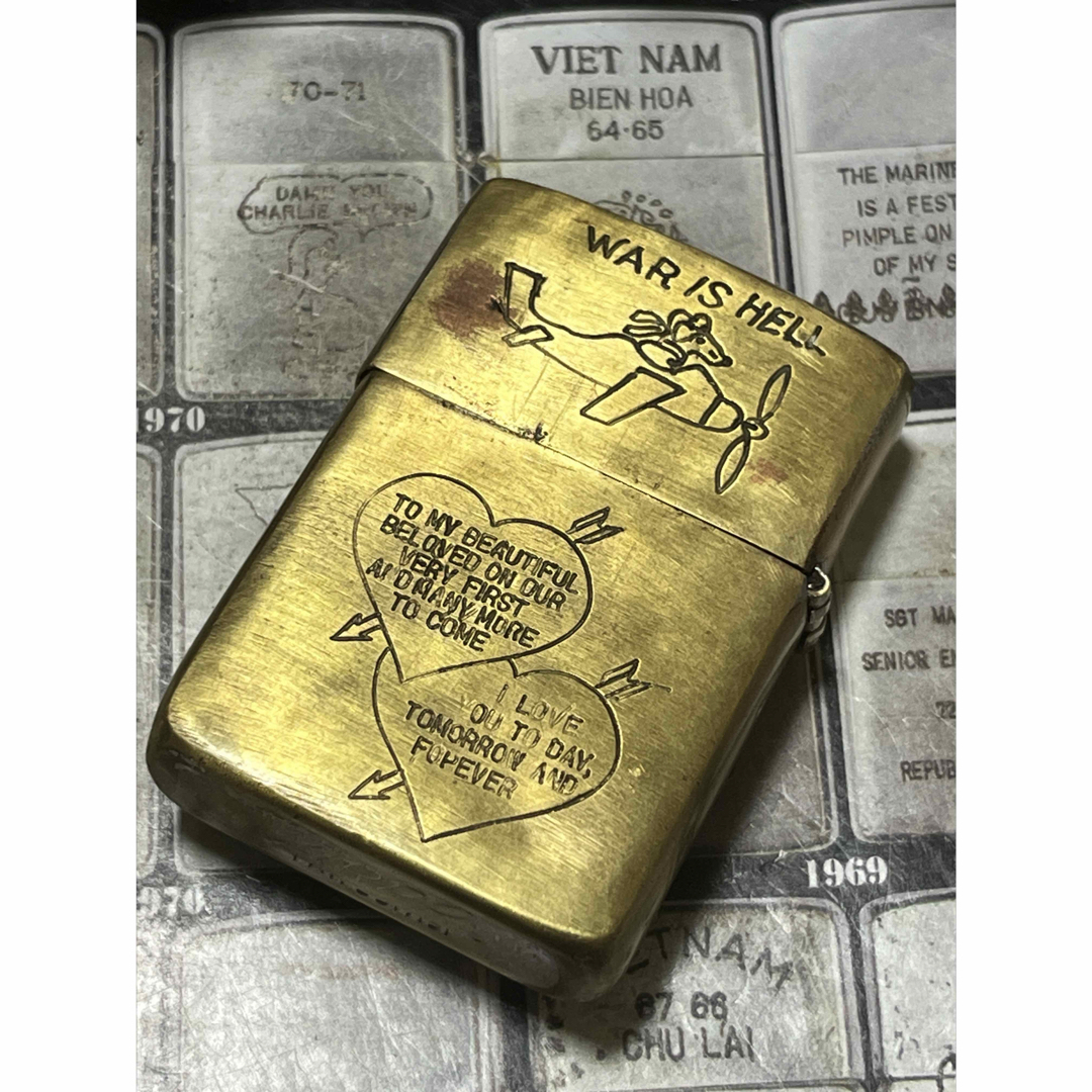 ZIPPO(ジッポー)の【ベトナムZIPPO】本物 1966年製ベトナムジッポー「スヌーピー」KHE メンズのファッション小物(タバコグッズ)の商品写真