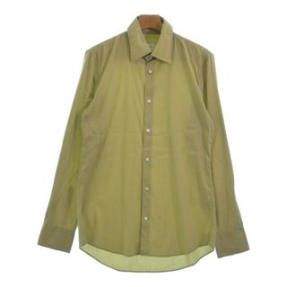 ジルサンダー(Jil Sander)のJIL SANDER カジュアルシャツ 40(L位) カーキx白(ストライプ) 【古着】【中古】(シャツ)