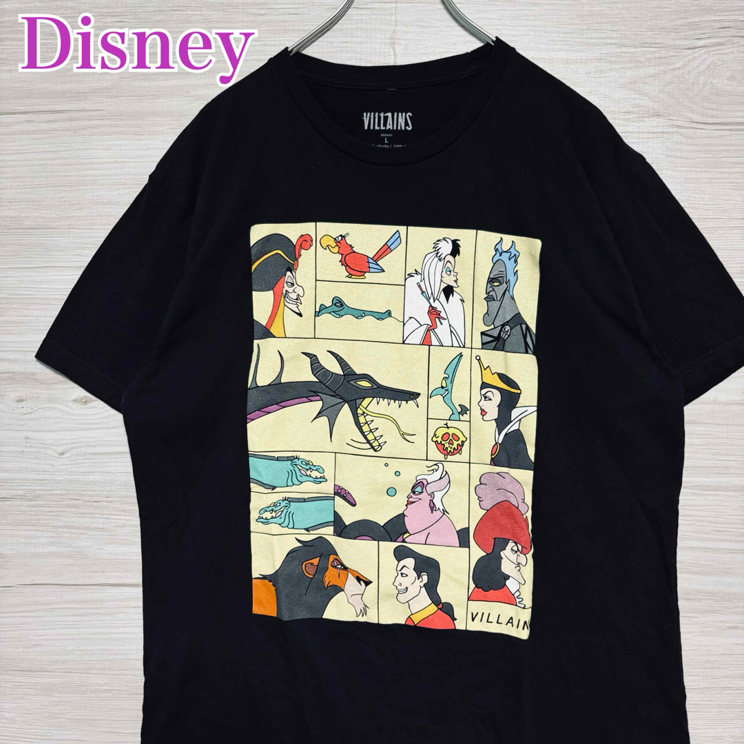 Disney(ディズニー)の【入手困難】ディズニー　villains ヴィランズ　Tシャツ　Lサイズ　悪役 メンズのトップス(Tシャツ/カットソー(半袖/袖なし))の商品写真